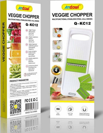 Tritatutto Taglia Verdure Mandolino Multifunzionale 4 Accessori Taglio Q-kc12 Casa e cucina/Utensili da cucina/Affettaverdure e mandolini da cucina Trade Shop italia - Napoli, Commerciovirtuoso.it