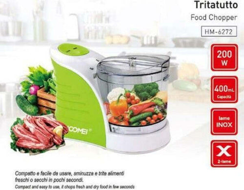 Tritatutto-Tritaverdure-Frutta-Trita-Taglia-Verdure-400-Ml-200w-Hoomei-Hm-6272