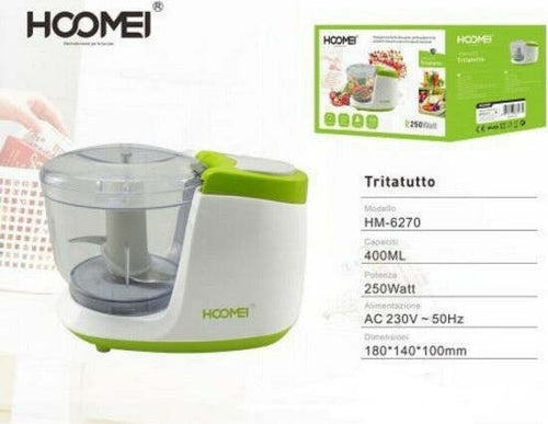 Tritatutto-Tritaverdure-Frutta-Trita-Taglia-Verdure-400-Ml-250w-Hoomei-Hm-6270