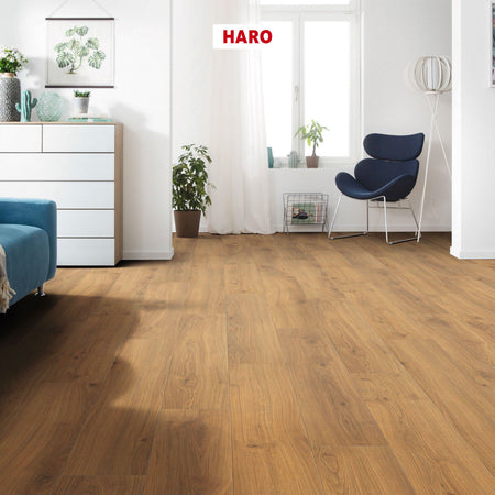 € 18.99 al mq ***PROMO*** bancali da 102,96mq di LAMINATO HARO Tritty 100 (fascia altissima) 8x193x1282 AC4 ROVERE EMILIA HONIG