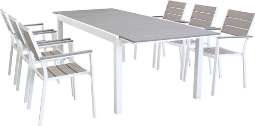 TRIUMPHUS---set-tavolo-da-giardino-allungabile-180/240x100-compreso-di-6-poltrone-in-alluminio-e-polywood-Bianco-Milani-Home