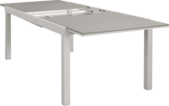 TRIUMPHUS---set-tavolo-da-giardino-allungabile-180/240x100-compreso-di-6-poltrone-in-alluminio-e-polywood-Tortora-Milani-Home