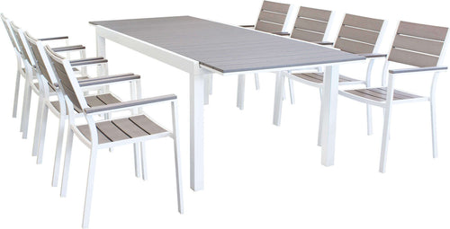 TRIUMPHUS---set-tavolo-da-giardino-allungabile-180/240x100-compreso-di-8-poltrone-in-alluminio-e-polywood-Bianco-Milani-Home