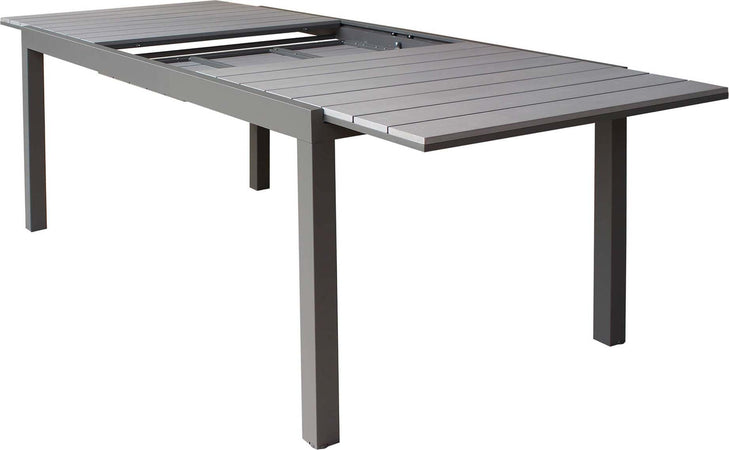 TRIUMPHUS---set-tavolo-in-alluminio-cm-180/240x100x73-h-con-4-sedute-Taupe-Milani-Home