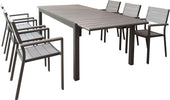 TRIUMPHUS---set-tavolo-in-alluminio-cm-180/240x100x73-h-con-6-sedute-Taupe-Milani-Home