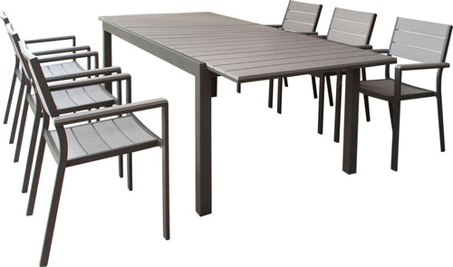TRIUMPHUS---set-tavolo-in-alluminio-cm-180/240x100x73-h-con-6-sedute-Taupe-Milani-Home