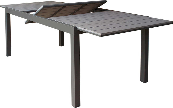 TRIUMPHUS---set-tavolo-in-alluminio-cm-180/240x100x73-h-con-6-sedute-Taupe-Milani-Home