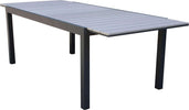 TRIUMPHUS---tavolo-da-giardino-allungabile-in-alluminio-e-polywood-180/240x100-Antracite-Milani-Home