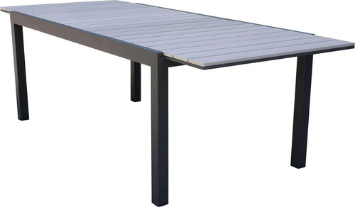 TRIUMPHUS---tavolo-da-giardino-allungabile-in-alluminio-e-polywood-180/240x100-Antracite-Milani-Home