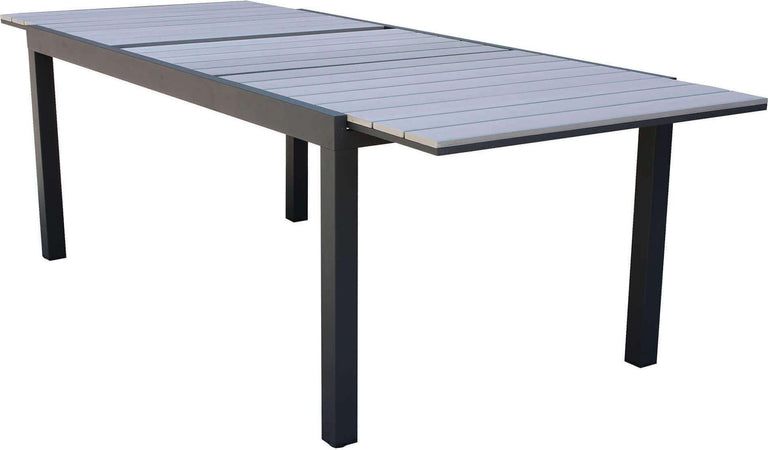 TRIUMPHUS---tavolo-da-giardino-allungabile-in-alluminio-e-polywood-180/240x100-Antracite-Milani-Home
