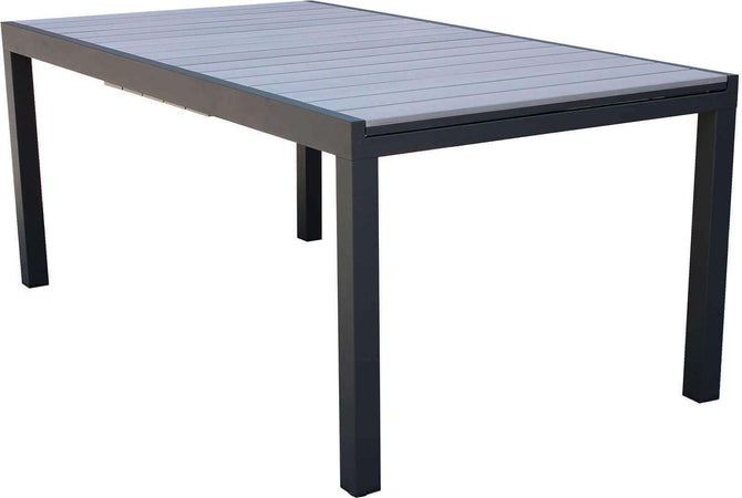 TRIUMPHUS---tavolo-da-giardino-allungabile-in-alluminio-e-polywood-180/240x100-Antracite-Milani-Home