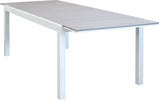 TRIUMPHUS---tavolo-da-giardino-allungabile-in-alluminio-e-polywood-180/240x100-Bianco-Milani-Home