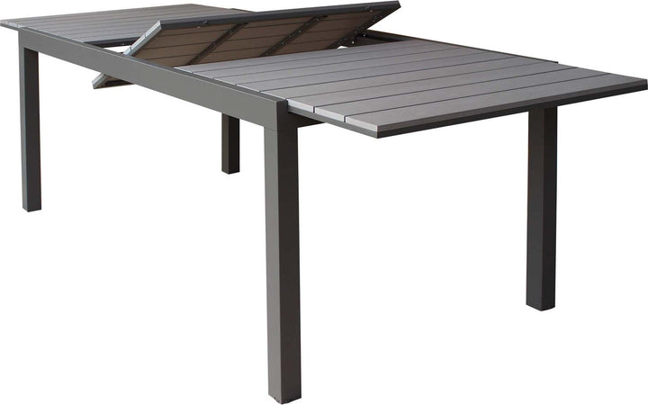 TRIUMPHUS---tavolo-da-giardino-allungabile-in-alluminio-e-polywood-180/240x100-Taupe-Milani-Home