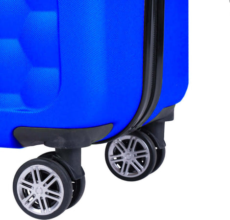 Trolley-Cabina-Rigido-Bagaglio-a-Mano-Blu-con-Maniglia-Telescopica-33.5x22x55cm