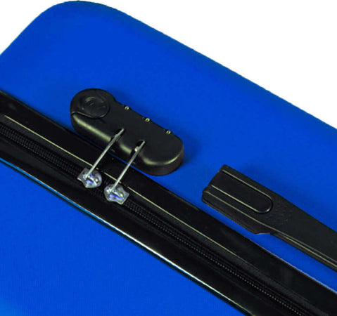 Trolley-Cabina-Rigido-Bagaglio-a-Mano-Blu-con-Maniglia-Telescopica-33.5x22x55cm