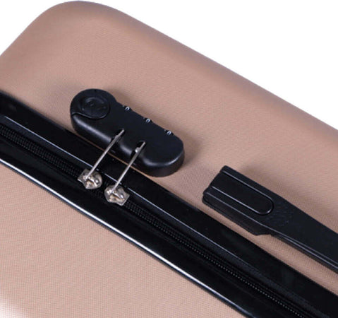 Trolley-Cabina-Rigido-Bagaglio-a-Mano-Oro-con-Maniglia-Telescopica-33.5x22x55cm