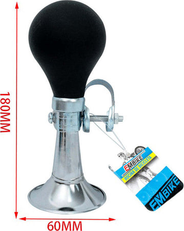 Trombetta-Bici-In-Metallo-Campanella-Clacson-Per-Bicicletta-Lunghezza-18cm-7-Pollice-Argento-Nero-Carall