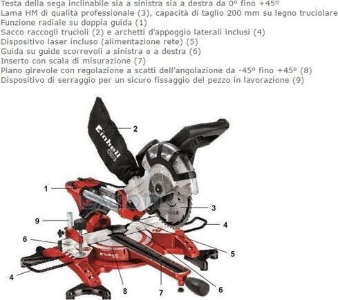 TRONCATRICE RADICALE LEGNO EINHELL TH-SM 2131 DUAL LAMA 210 MM Fai da te/Utensili elettrici e a mano/Utensili elettrici/Seghe/Troncatrici Trade Shop italia - Napoli, Commerciovirtuoso.it