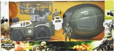Truppe-D'assalto-Soldati-Auto-Ed-Elmetto-Giocattolo-Gioco-Bambini