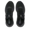 Trussardi Scarpe Uomo Nere in Pelle E Tessuto Sneakers Casual Con Lacci E Suola in Gomma Collezione Aut-Inv 2022/2023