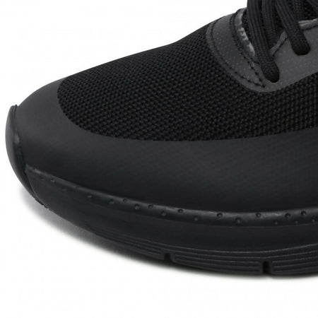 Trussardi Scarpe Uomo Nere in Pelle E Tessuto Sneakers Casual Con Lacci E Suola in Gomma Collezione Aut-Inv 2022/2023
