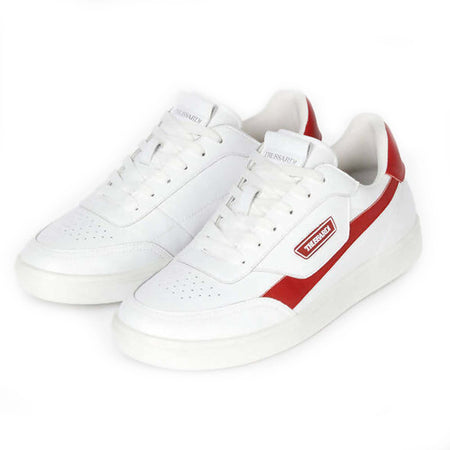 Trussardi Sneaker Uomo Bianche Rossa Scarpe Ecopelle Craft Sneaker Lacci Suola In Gomma Scarpe Da Ginnastica Casual Fashion Primavera-estate 2022 Art.77a00417