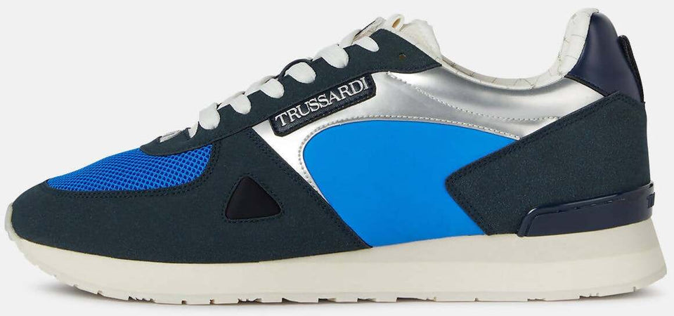 Trussardi Sneaker Uomo Roma Scarpa da Ginnastica Scarpe Lacci Suola in Gomma 77A00411 Coll. Primavera/Estate 2022 Casual Fashion