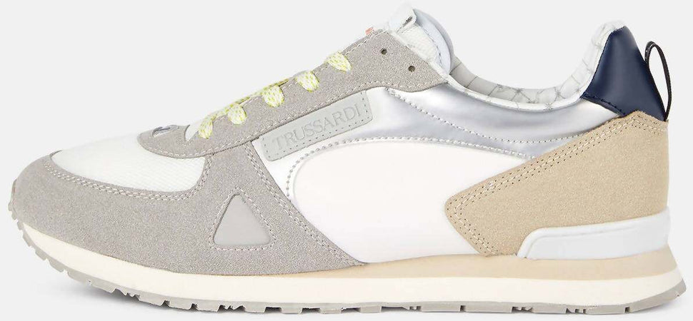 Trussardi Sneaker Uomo Roma Scarpa da Ginnastica Scarpe Lacci Suola in Gomma 77A00411 Coll. Primavera/Estate 2022 Casual Fashion