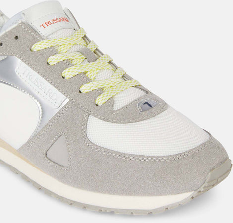 Trussardi Sneaker Uomo Roma Scarpa da Ginnastica Scarpe Lacci Suola in Gomma 77A00411 Coll. Primavera/Estate 2022 Casual Fashion