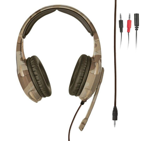 Trust Cuffie Gaming Gxt310D Radius Desert Camo 22208 Pc PS4 PS5 One Series X Switch Cellulare Usato