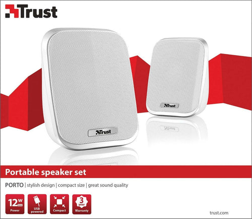 TRUST SET DI ELEGANTI ALTOPARLANTI 2.0 PORTATILI POTENZA 12W Elettronica/Informatica/Accessori/Accessori per audio e video/Casse per PC Trade Shop italia - Napoli, Commerciovirtuoso.it