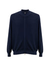 Gran Sasso Maglia Blu con Zip a Manica Lunga da uomo