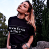T-shirt Siciliana Unisex Nera Ma cu l'avìa a diri