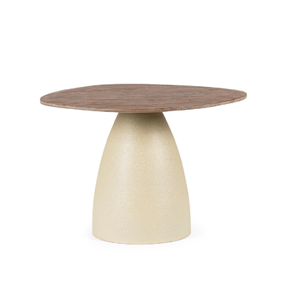 Tavolino stanley top rustic brown, top in legno di mango con forma irregolare 60 x 58 x 45 cm