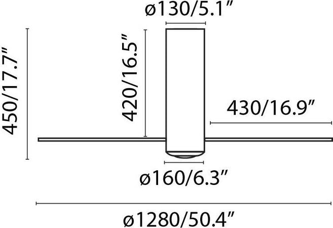 TUBE FAN M LED Ventilatore da soffitto nero opaco/transparente con motore DC Fai da te/Prodotti per la costruzione/Riscaldamento e raffreddamento/Sistemi mobili di climatizzazione/Ventilatori/Ventilatori da soffitto Led Mall Home - Napoli, Commerciovirtuoso.it