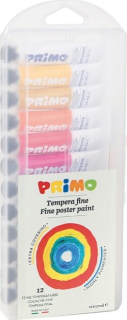 Tubi tempera - 12 ml - colori assortiti - Primo - astuccio 12 pezzi Giochi e giocattoli/Attività creative/Accessori per disegnare e colorare/Pittura/Colori a tempera Eurocartuccia - Pavullo, Commerciovirtuoso.it