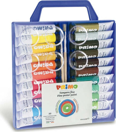 Tubi tempera - 12 ml - colori assortiti - Primo - astuccio 22 pezzi Giochi e giocattoli/Attività creative/Accessori per disegnare e colorare/Pittura/Colori a tempera Eurocartuccia - Pavullo, Commerciovirtuoso.it