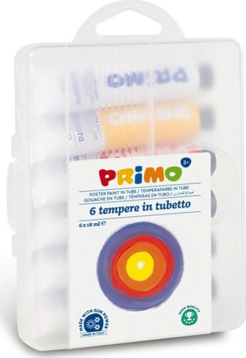 Tubi tempera - 18 ml - colori assortiti - Primo - astuccio 6 pezzi Giochi e giocattoli/Attività creative/Accessori per disegnare e colorare/Pittura/Colori a tempera Eurocartuccia - Pavullo, Commerciovirtuoso.it