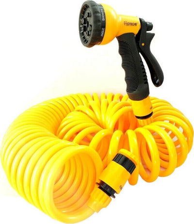 Tubo A Spirale 15m Flessibile Acqua Irrigazione Giardino Con Pistola A 8 Getti Giardino e giardinaggio/Attrezzi da giardino e attrezzature per l'irrigazione/Attrezzature per l'irrigazione/Pompe e accessori/Tubi per irrigazione Trade Shop italia - Napoli, Commerciovirtuoso.it