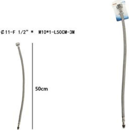 Tubo Flessibile Flessibili Rubinetto Miscelatore Acqua 50 Cm F 1/2 X M10/1 69393 Fai da te/Attrezzature per cucine e bagni/Impianti per la cucina/Accessori per lavelli Trade Shop italia - Napoli, Commerciovirtuoso.it