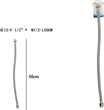 Tubo Flessibile Flessibili Rubinetto Miscelatore Acqua 50 Cm F 1/2 X M1/2 69398 Casa, arredamento e bricolage > Accessori Bagno > Raccordi e Tubi Trade Shop italia - Napoli, Commerciovirtuoso.it