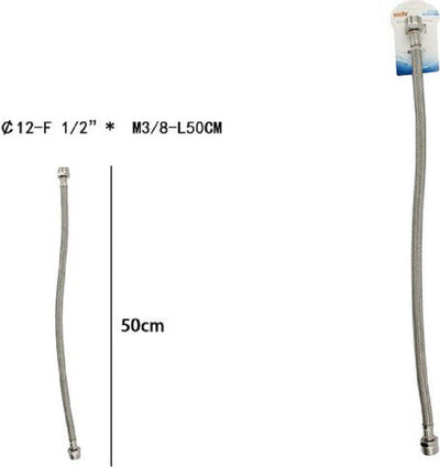 Tubo Flessibile Flessibili Rubinetto Miscelatore Acqua 50 Cm F 1/2 X M3/8 69400 Fai da te/Attrezzature per cucine e bagni/Impianti per la cucina/Accessori per lavelli Trade Shop italia - Napoli, Commerciovirtuoso.it