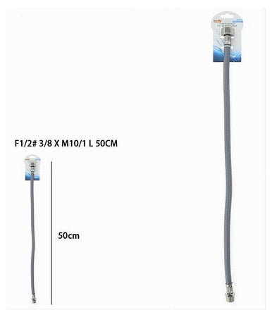 Tubo Flessibile Flessibili Rubinetto Miscelatore Acqua 50cm F1/2 3/8 X M10/1 87381