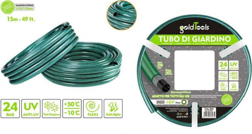 Tubo Irrigazione Annaffia Giardino Piante Lava Pompa 15 Mt 49ft. Ø3/4-19mm 57507 Giardino e giardinaggio/Attrezzi da giardino e attrezzature per l'irrigazione/Attrezzature per l'irrigazione/Pompe e accessori/Tubi per irrigazione Trade Shop italia - Napoli, Commerciovirtuoso.it