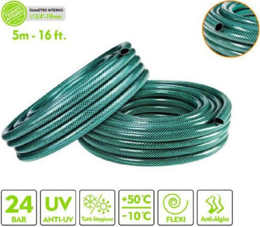 Tubo Irrigazione Annaffia Giardino Piante Lava Pompa 5 Mt 16ft. Ø3/4-19mm 57505 Giardino e giardinaggio/Attrezzi da giardino e attrezzature per l'irrigazione/Attrezzature per l'irrigazione/Pompe e accessori/Tubi per irrigazione Trade Shop italia - Napoli, Commerciovirtuoso.it