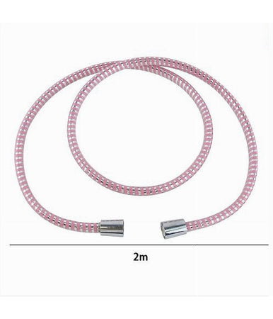 Tubo Laccio Flessibile Doccia 2metri Laccio Pvc Rivestimento Rosa Ricambio 87295