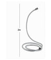 Tubo Laccio Flessibile Doccia Biflex Cromo Bianco Universale Lunghezza 2mt 69226