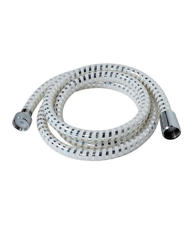 Tubo Laccio Flessibile Doccia Biflex Cromo Bianco Universale Lunghezza 2mt 69226