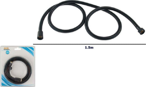 Tubo Laccio Flessibile Doccia Doccetta Vasca Bagno 1.5 Mt Universale 87135 Nero Fai da te/Attrezzature per cucine e bagni/Attrezzature per bagni/Docce e componenti doccia/Filtri supporti e soffioni doccia/Telefoni doccia Trade Shop italia - Napoli, Commerciovirtuoso.it