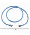 Tubo Laccio Flessibile Doccia Ricambio 1,8 Mt Laccio Pvc Rivestimento Blu 87297